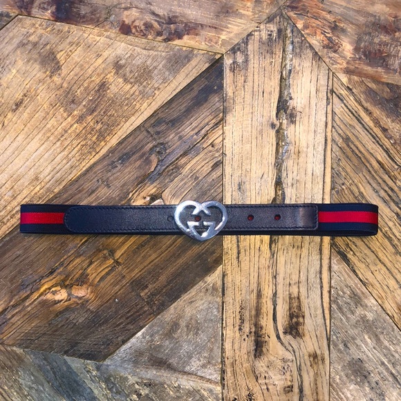 Gucci Other - Children’s Gucci Heart Shaped Interlocking G Web Belt